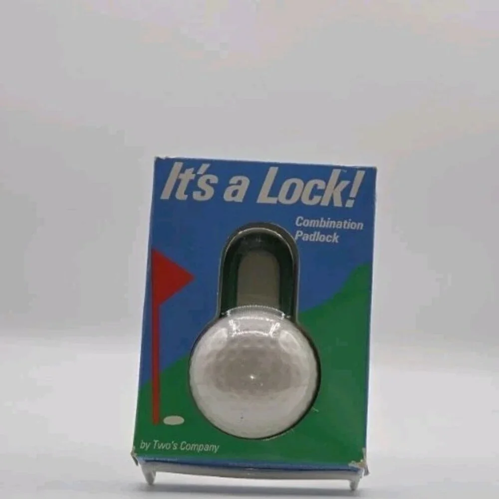Vintage Golf Ball Combination Padlock Its A Lock Covered Steel Shackle Dad Gift